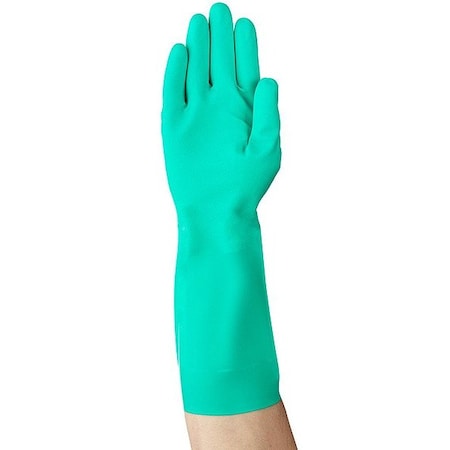 Ansell AlphaTec(R) Solvex Chemical Resistant Gloves, Nitrile, 13 in L, 18.11 mil, Green, 9, 1 PR 37-175