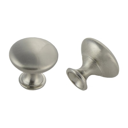 Pride Industrial 1-1/16in Diecast Mushroom Cabinet Knob Satin Chrome Finish K910SC