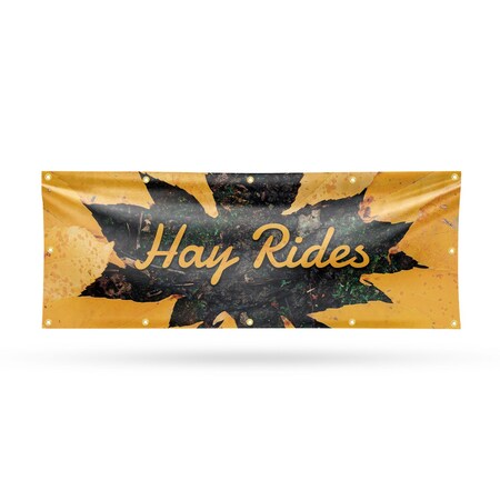 Signmission Hay Rides, 48 Inch x 120 Inch, Vinyl Banner B-120-30694