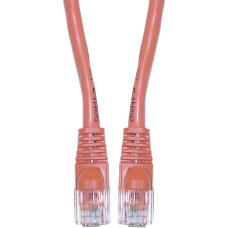 Cable Wholesale Cat5e Orange Copper Ethernet Patch Cable, Snagless/Molded Boot, POE Compliant, 100 foot 10X6-031HD