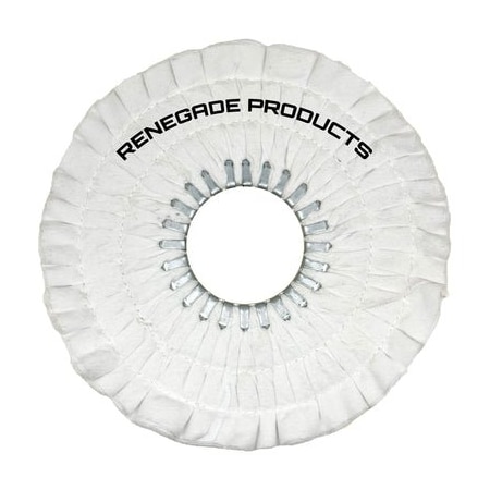 Renegade Products Usa 10" N5 Predator Airway Buffing Wheels, 26Ply, Stitched Flannel-Mirror Shine, No Center Plate FAW10X3N5-26PDFSSS-2RS