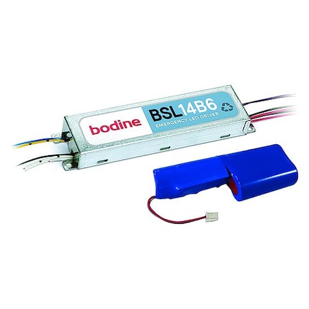 Bodine LED Emergency Driver, Galvanized Stl, 14 W BSL14B6UAK55SBI1