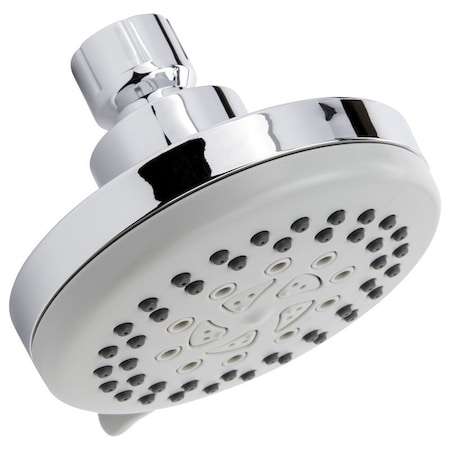 Plumb Pak Shower Head, Round, 1.8 gpm, 5-Spray Function, Polished Chrome, 3.9 in Dia K702CP