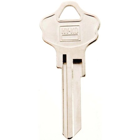 Hy-Ko Key Blank, Brass, Nickel, For: Kwikset Cabinet, House Locks and Padlocks 11010KW10