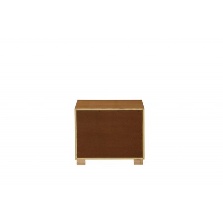 Homeroots 24" X 17" X 20" Natural Mdf Nightstand 319119