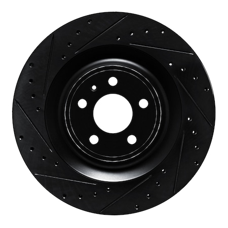 Dynamic Friction Co DFC Brake Rotor - Drilled and Slotted - Black 633-02102L
