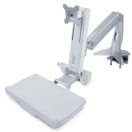Startech.Com Sit-Stand Monitor Arm - Desk Mount Adjustable Sit-Stand Workstation Arm for Single 27 VESA SIT-STAND-ARM-1MS