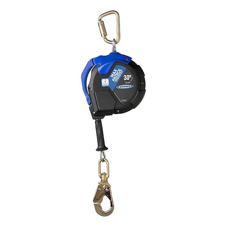 Werner Max Patrol Self-Retracting Lifeline, Swivel Snap Hook, Steel, 1 Leg(s), 400 lb Weight Capacity R410030