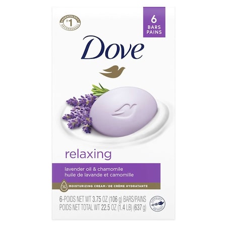 Dove Relaxing Lavender Oil and Chamomile Beauty Bar Soap, 22.5 Ounce, 12PK 62736453