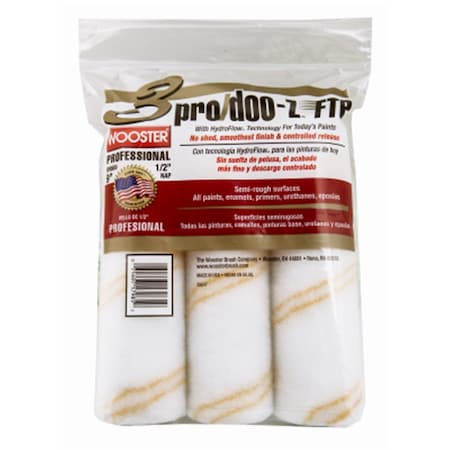 Wooster 0.5 in. Dooz Roll Cover, 3PK 224547