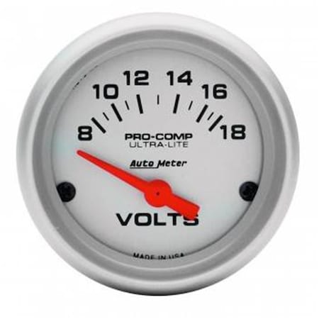 Auto Meter 4391 Mini UltraLite Electric Voltmeter Gauge 2.06 in. 818V ATM4391