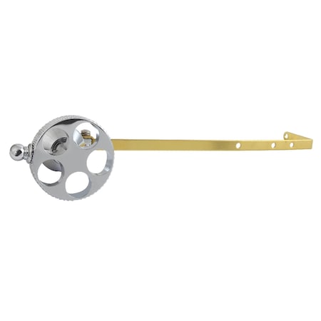 Kingston Brass Universal Front or Side Mount Toilet Tank Lever with Knurled Handle, Polished Chrome KTRKXD1