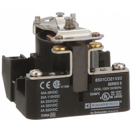 Square D RELAY 220VDC 8AMP TYPE C +OPTIONS 8501CO21V20
