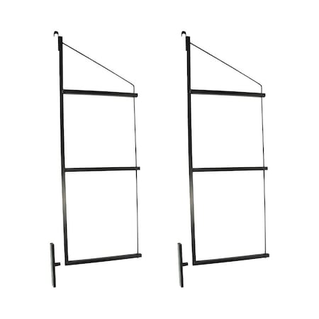 Mytee Products Cargo Shipping Container Shelving Bracket, 3 Levels, 24in D x 60in H, 2PK CNT-SHELF3-24x2