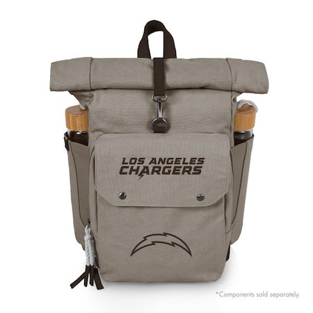 Picnic Time Family Of Brands NFL Los Angeles Chargers - Carmel Roll Top Picnic Backpack Cooler 529-00-105-344-2