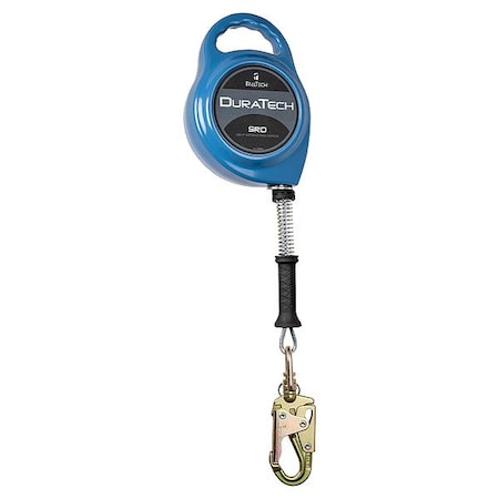 Duratech DuraTech Self Retracting Lifeline, 20 ft. Length, Swivel Snap Hook, Steel, 1 Leg(s) 7227C