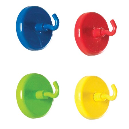 Learning Resources Super Strong Magnetic Hooks, Assorted Colors, 4PK LER2694