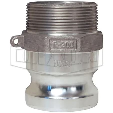 Dixon Type F Cam and Groove Adapter, 1-1/2 in, Male Adapter x MNPT, Aluminum, Import G150-F-AL
