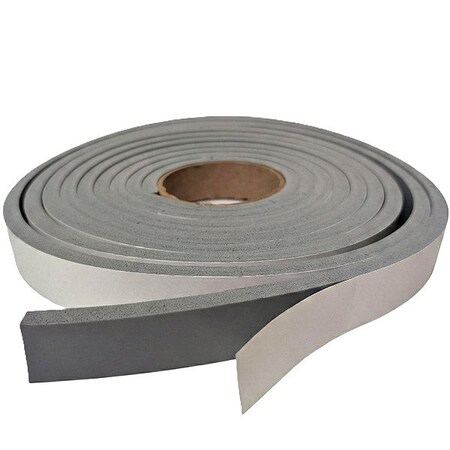 Zoro Select Foam Strip, 40 ft L, 1/2 in W, Gray S625GRL00.50ACR