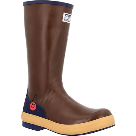 Xtratuf Men's Pull On Boot, Plain Toe Toe, 15 in Height, Brown, 10 XML900