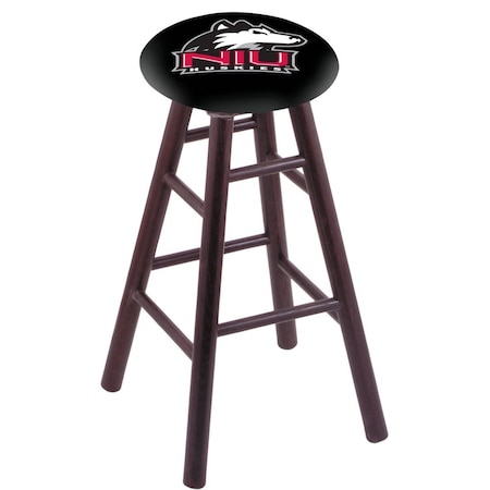 Holland Bar Stool Co Oak Bar Stool, Dark Cherry Finish, Northern Illinois Seat RC30OSDC