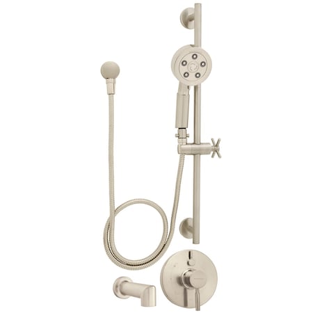 Speakman Diverter Trim, Handicap Shower, and Tub Package (Valve Not Included), 1.75 GPM , Brushed Nickel SLV-1450-ADA-BN-E175