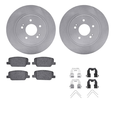 Dynamic Friction Co DFC Brake Rotor with 5000 Brake Pads and Hardware Kit 6512-03456