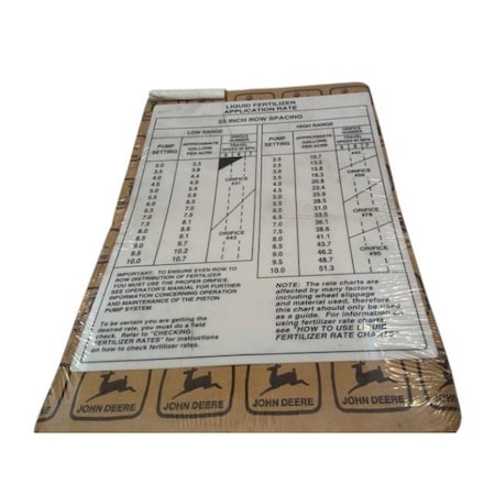 John Deere LABEL, JOHN DEERE OEM A61774 A61774