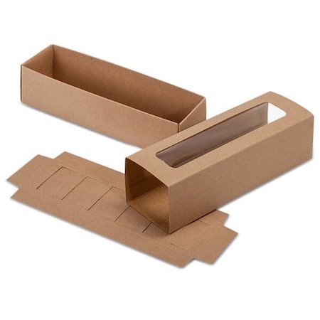 Nashville Wraps Kraft Macaron Cookie Box Set, 8.25x2.5x2, 10PK MCSKRM