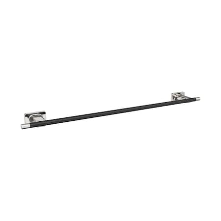 Amerock Esquire Polished Nickel/Black Bronze Contemporary 24 in 610 mm Towel Bar BH26615PNBBR