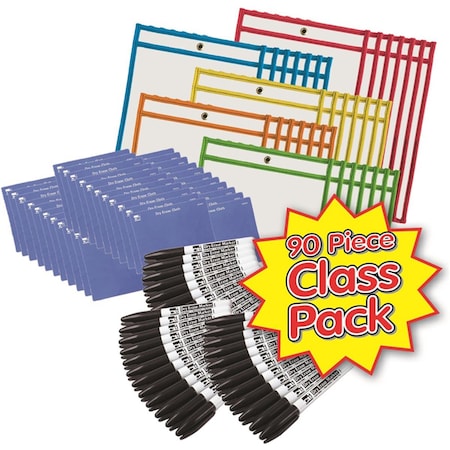 Charles Leonard Charles Leonard  Dry Erase Pocket - Classroom Set - Set of 30 CH101771