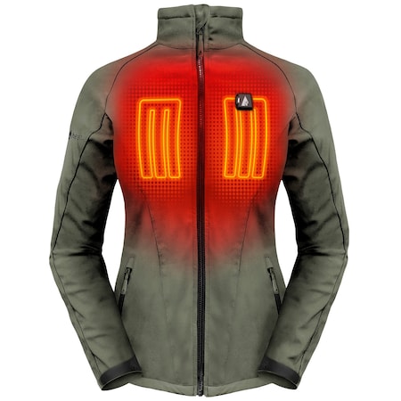 Actionheat 5V Battery Heated Softshell Jacket, Women's, Lichen Green, XL 810058852281