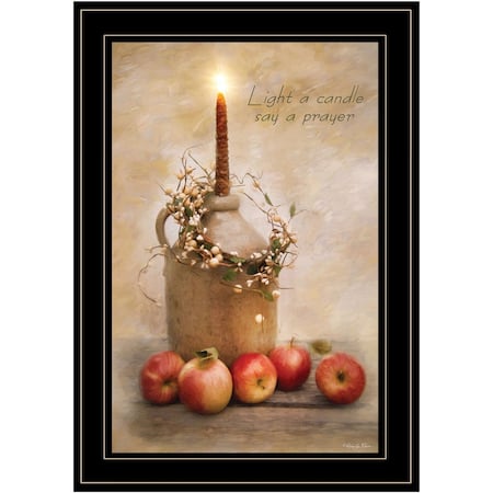 Homeroots Say A Prayer 3 Black Framed Print Wall Art 405536