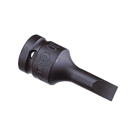 Genius Tools 3/8in Dr. 10mm Plain Slotted Head Driver 76mmL 3476P10