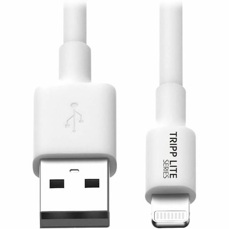 Tripp Lite 10FT LIGHTNING USB/SYNC CHARGE CABLE FOR APPLE IPHONE / IPAD WHITE 10 FT M100-010-WH