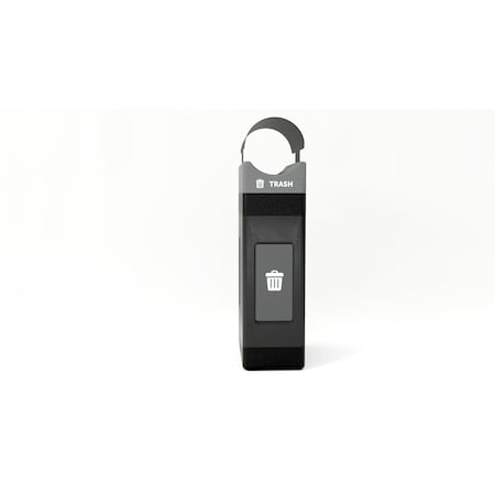 Commercial Zone Products Avante Series 30 Gallon Narrow Black Trash Container w/ Canopy 7873N303A