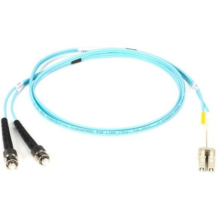 Black Box Om3 50-Micron Multimode Fiber Optic Patch Cable - Ofnr Pvc, St-Lc,  EFNT010-010M-STLC