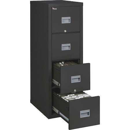 Fireking 17-3/4" W 4 Drawer File Cabinet, Black, Legal/Letter 4P1825-CBL