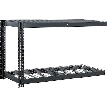 Global Industrial 2 Shelf, Heavy Duty Boltless Shelving, Add On, 72"W x 24"D x 36"H, Wire Deck B3171513