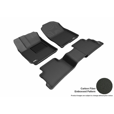 3D Maxpider Kagu R1 R2 Floor Mat for 2018 Hyundai Kona, Black L1HY09201509