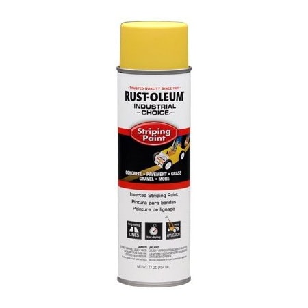 Rust-Oleum Rust-Oleum S1600 System Inverted Striping Paint Aerosol, Yellow, PK6 1648838