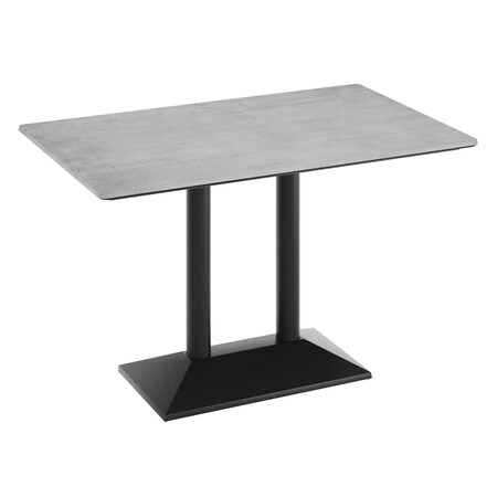 Flash Furniture Acadia 48 in x 30 in Indoor Outdoor Tabletop, Gray Faux Concrete, TopGuard HPL, 27 in x 15 in ST-REC3048-CMGY-TB002B-GG