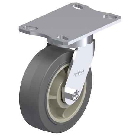 Pegasus Top Plate Swivel Caster 4-1/2x6-1/4 in P25S-PRP080R-16
