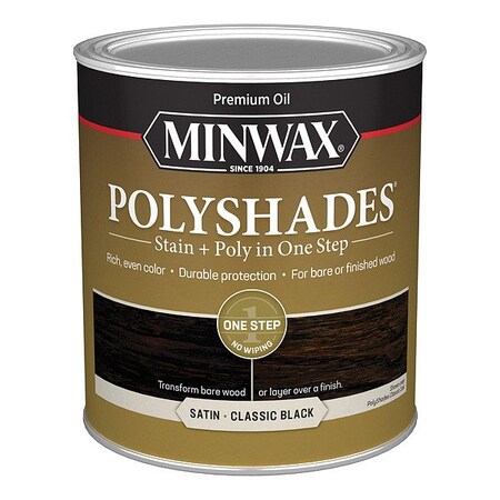 Minwax Wood Stain, 1 qt, Classic Black 613950444