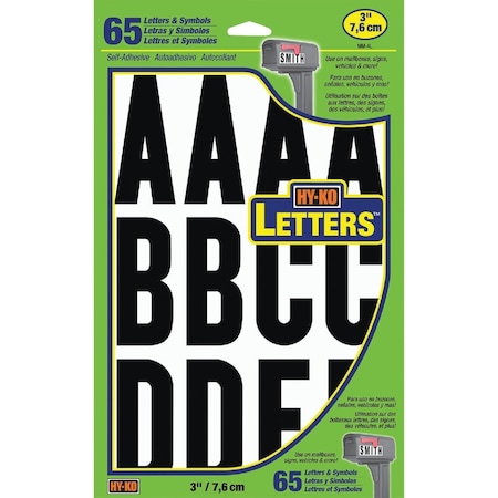 Hy-Ko 3'' Self-Adhesive Assortment Letters MM-4L57