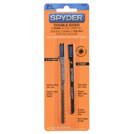 Spyder Double Sided U Shank Jig Saw Combo Set 300015