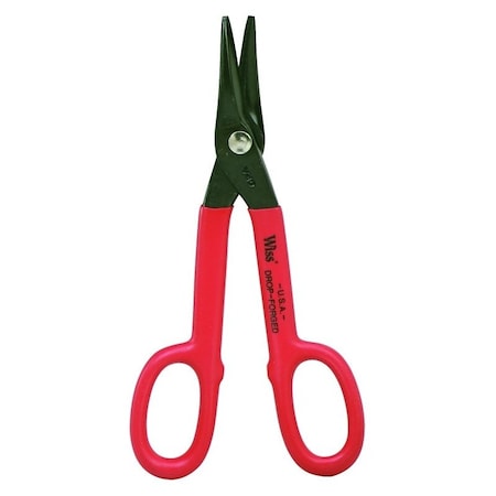 Crescent Wiss V19N Tinner Snip, 13 in OAL, Compound Cut, Steel Blade, Cushion-Grip Handle, Red Handle WDF12D