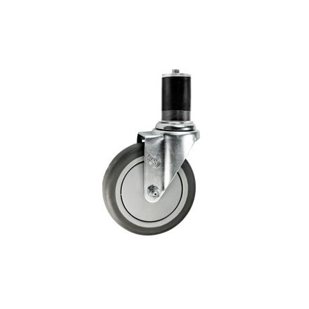 Service Caster 5'' Thermoplastic Rubber Wheel Swivel 1-7/8'' Expanding Stem Caster SCC-EX20S514-TPRB-178