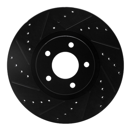 Dynamic Friction Co DFC Brake Rotor - Drilled and Slotted - Black 633-80048L