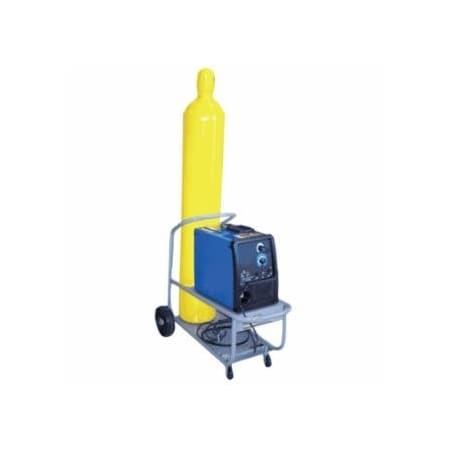 Saf-T-Cart Running Gear Series Cart, Holds 1 Cylinder, 9-1/2 in dia, 8 in Polyolefin Wheels 339-MM-8